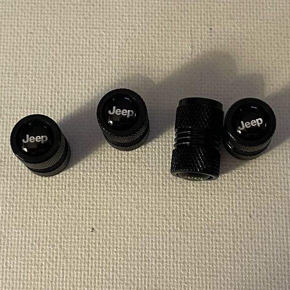 Jeep Valve Stem Caps in Black set of 4 NWT - Picture 3 of 4